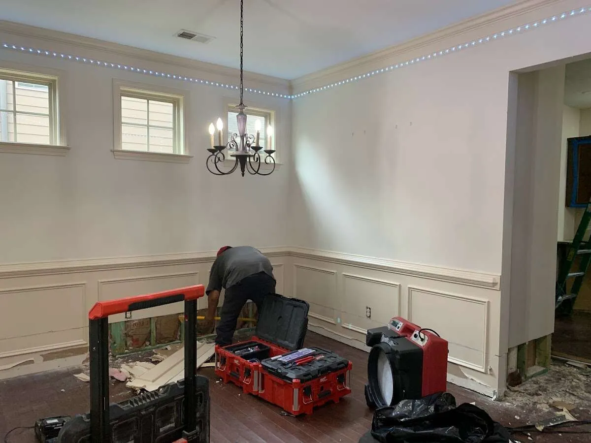 Restoration technician with professional equipment in Santa Barbara